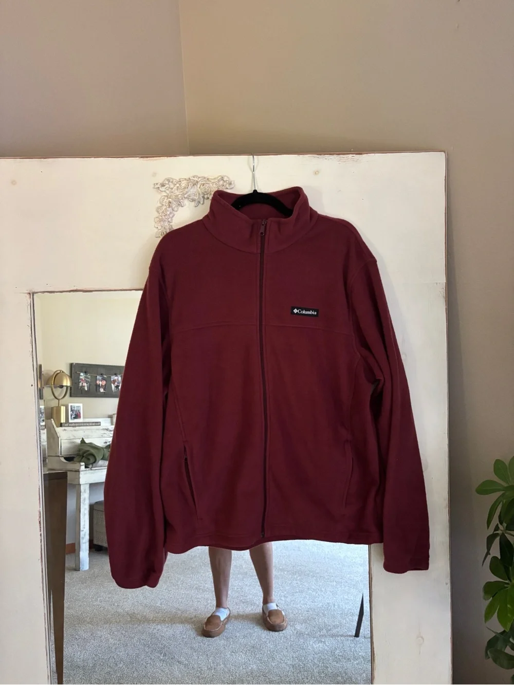 Columbia Men's Steens Mountain 2.0 Full Zip Fleece Jacket Burgundy - Size L